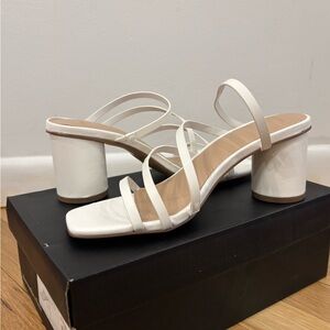 Abercrombie & Fitch White Strappy Heels